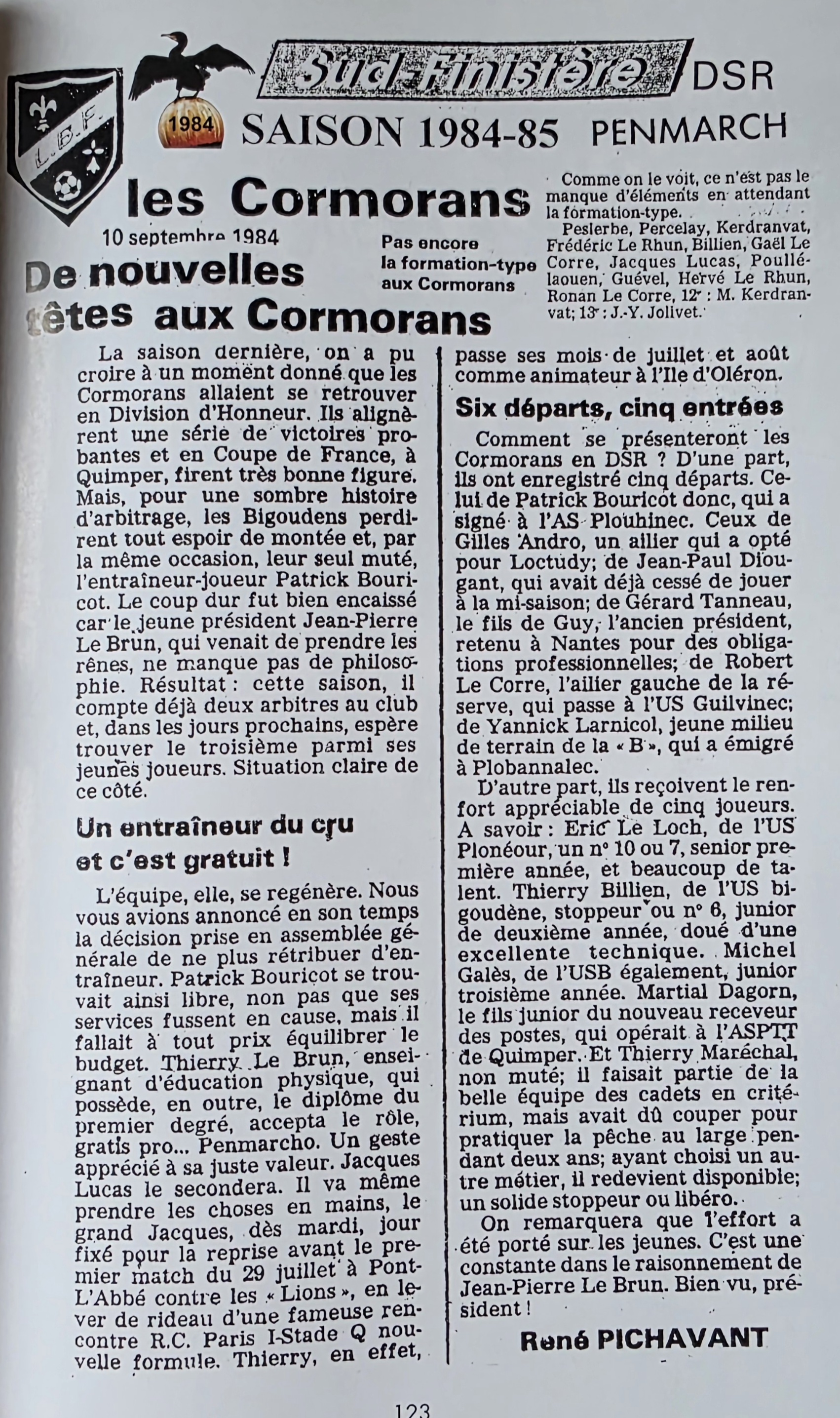 Article Sud-Finistère 1984