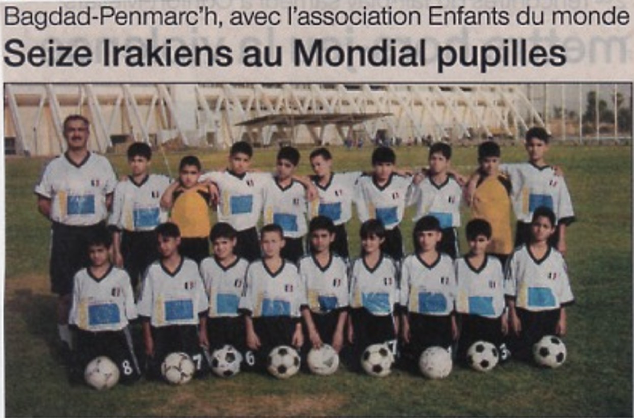 Les jeunes footballeurs irakiens à Penmarc'h
