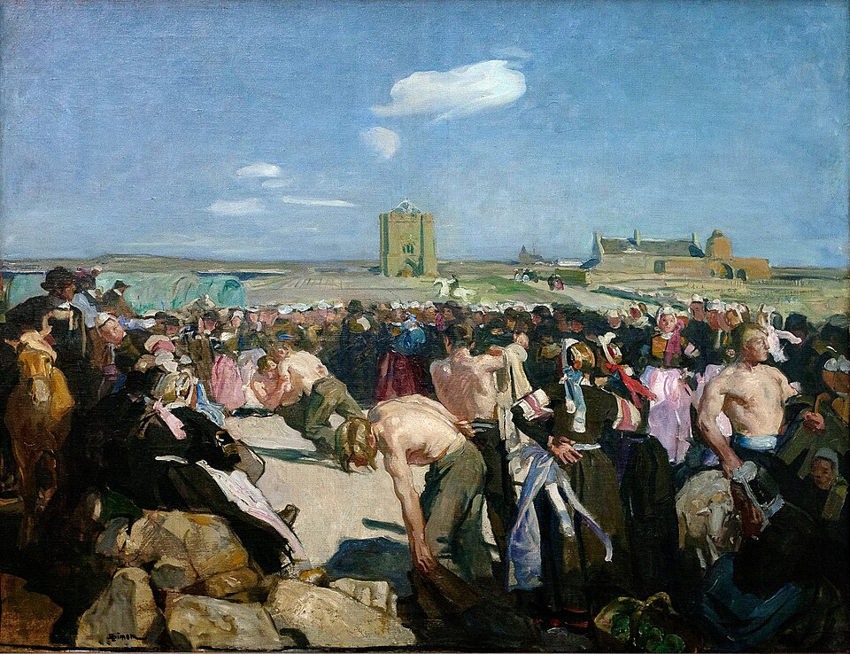 Lutteurs à mains plates