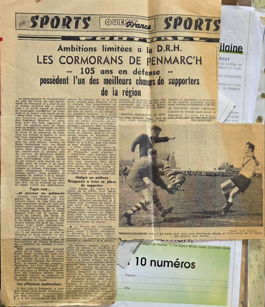 Article Ouest-France sur les Cormorans