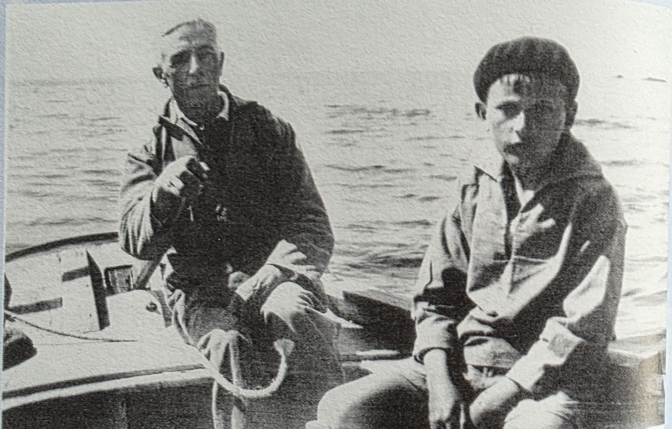 En mer avec son fils