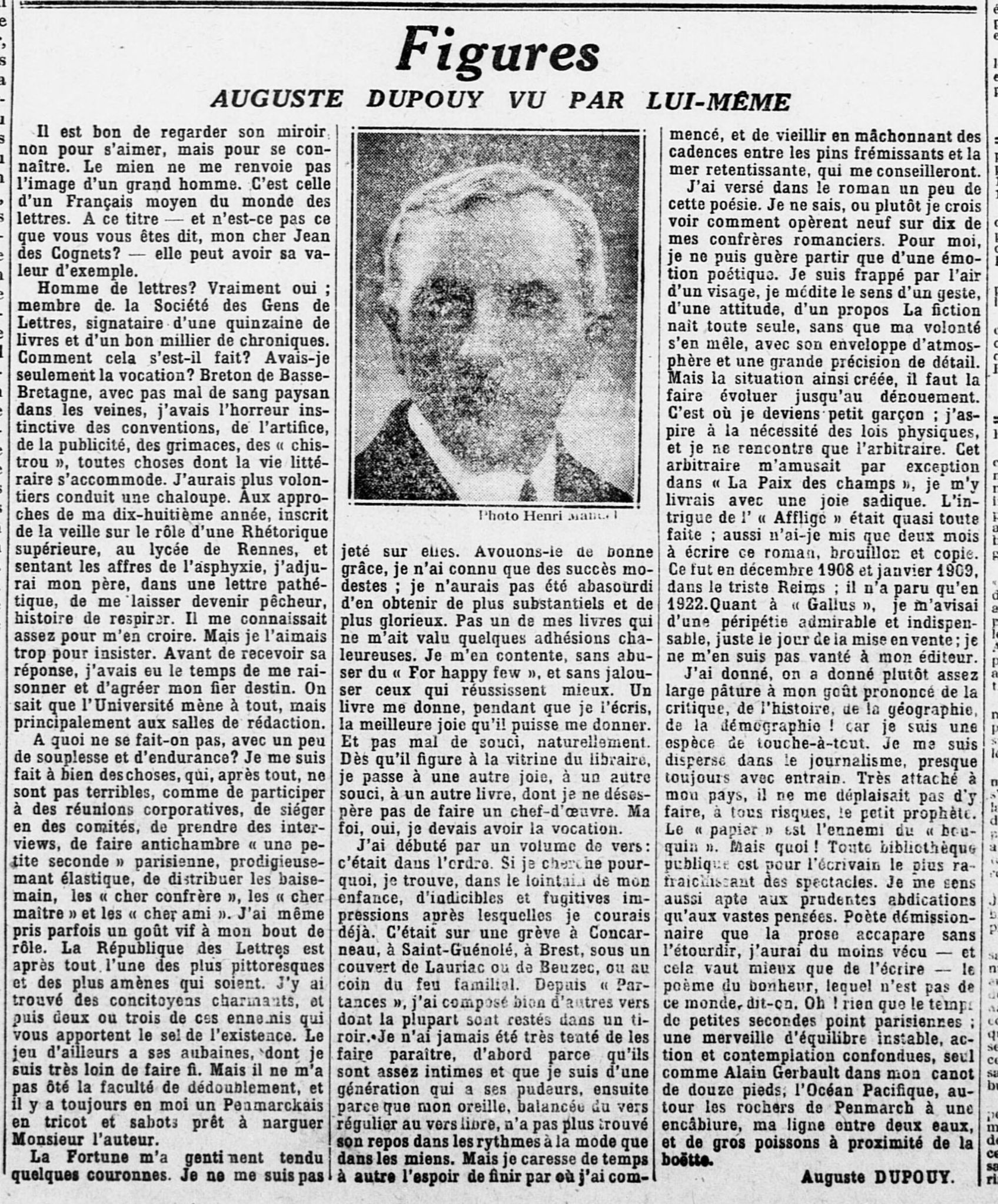 Article Ouest Eclair