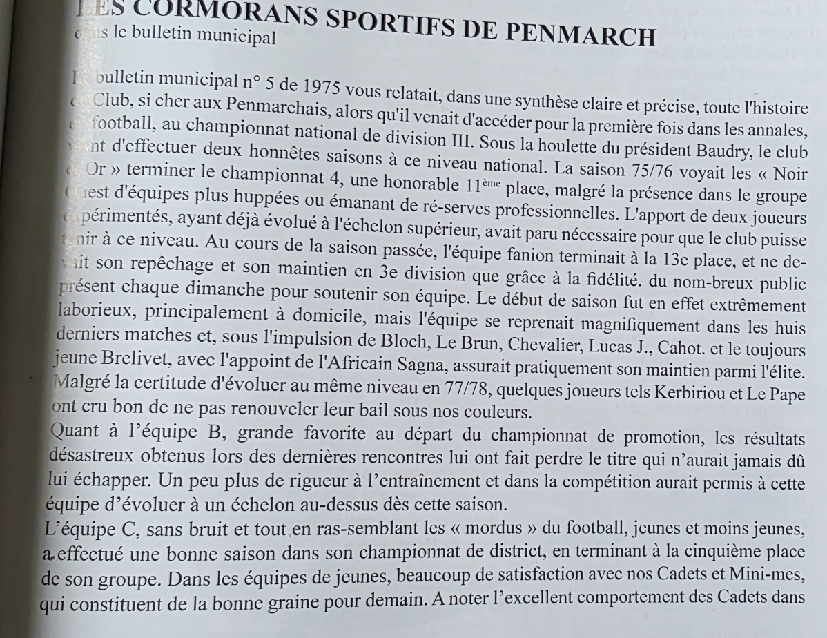 Extrait du bulletin municipal