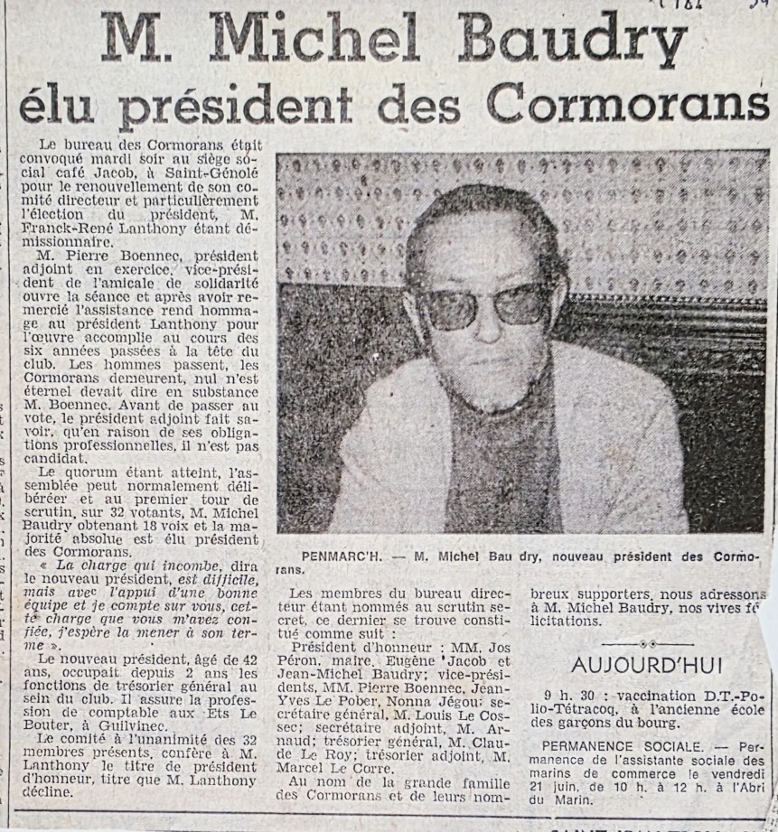 Michel Baudry élu président