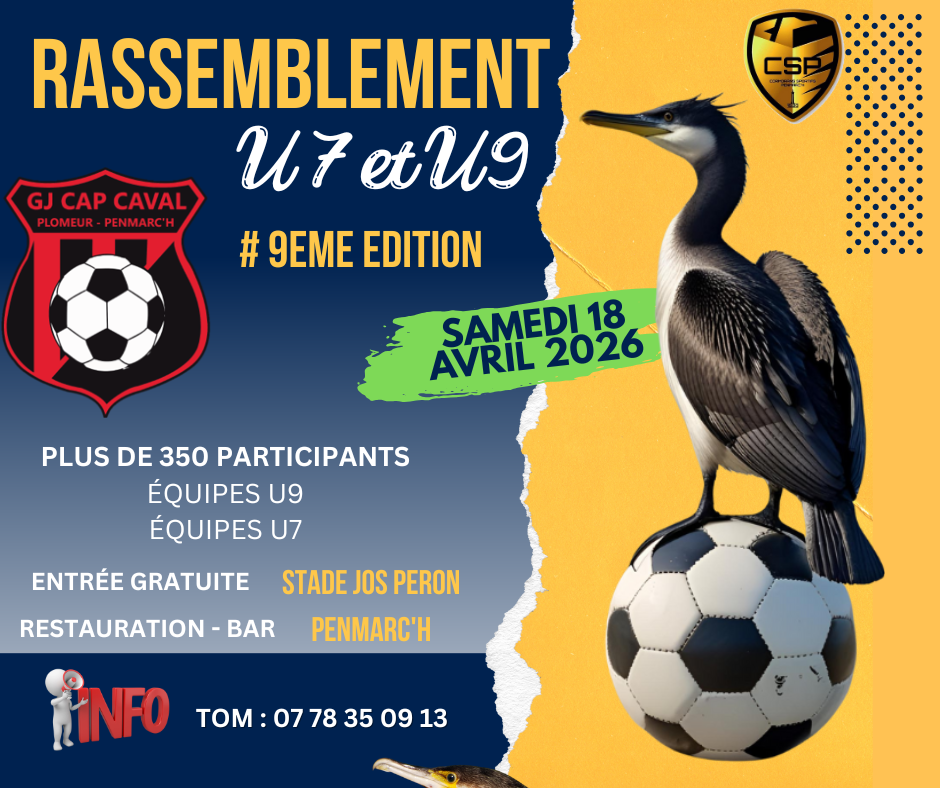 Affiche du 9ème Rassemblement U7 et U9 du CS Penmarc'h