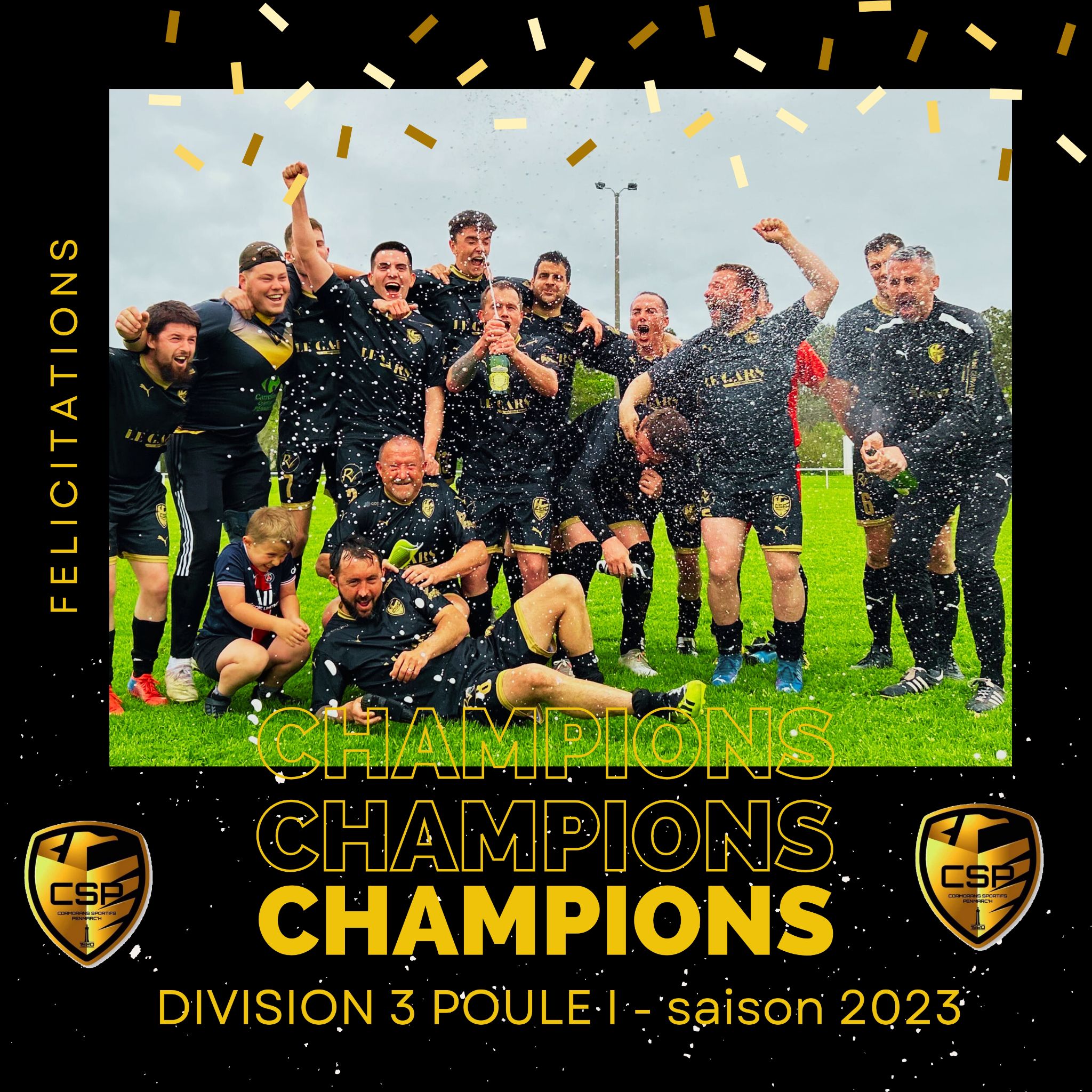 Félicitations à nos CHAMPIONS DE D3 saison 2022-23
